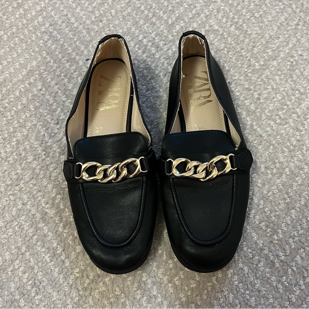 Zara Chain Loafers